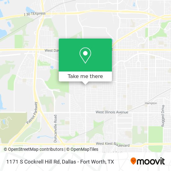 1171 S Cockrell Hill Rd map
