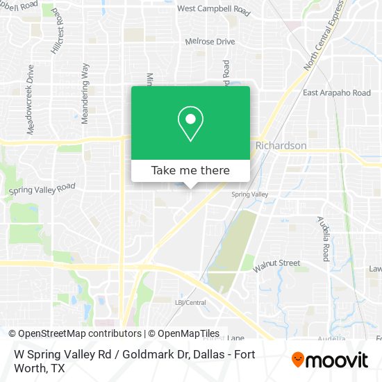 W Spring Valley Rd / Goldmark Dr map