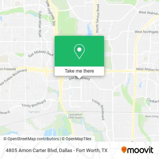 4805 Amon Carter Blvd map