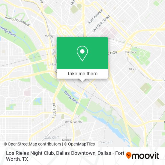 Los Rieles Night Club, Dallas Downtown map