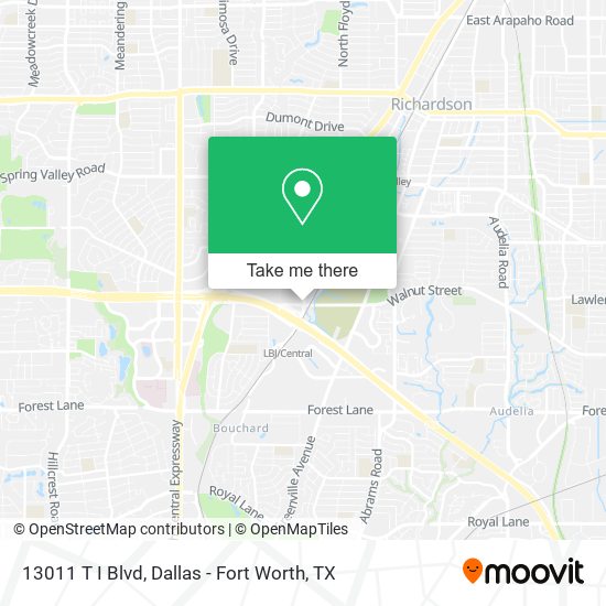 13011 T I Blvd map