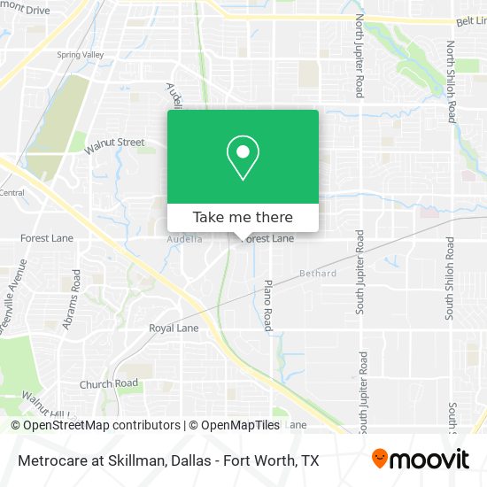 Metrocare at Skillman map