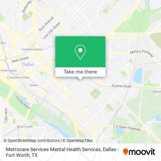 Metrocare Services Mental Health Services map