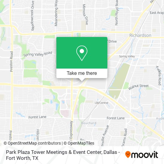 Park Plaza Tower Meetings & Event Center map