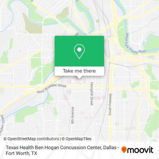 Mapa de Texas Health Ben Hogan Concussion Center