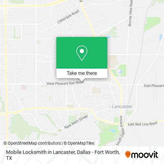 Mobile Locksmith in Lancaster map