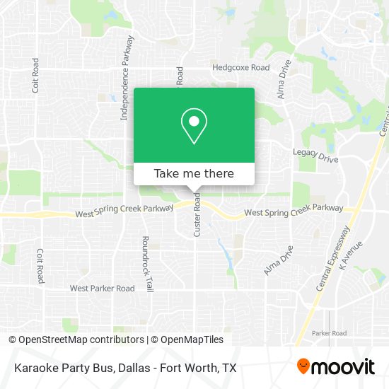 Mapa de Karaoke Party Bus