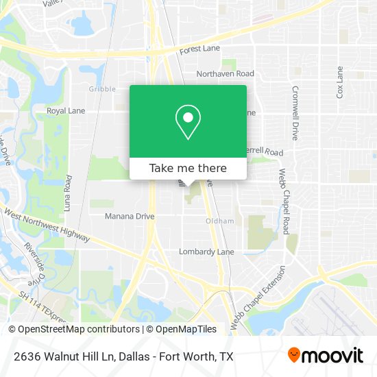 2636 Walnut Hill Ln map