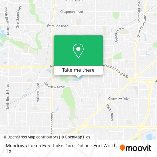 Meadows Lakes East Lake Dam map