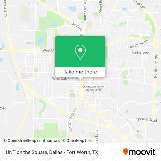 UNT on the Square map