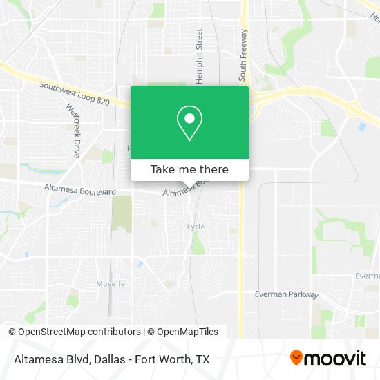 Altamesa Blvd map