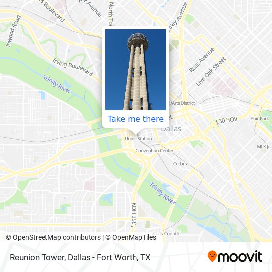 Reunion Tower map