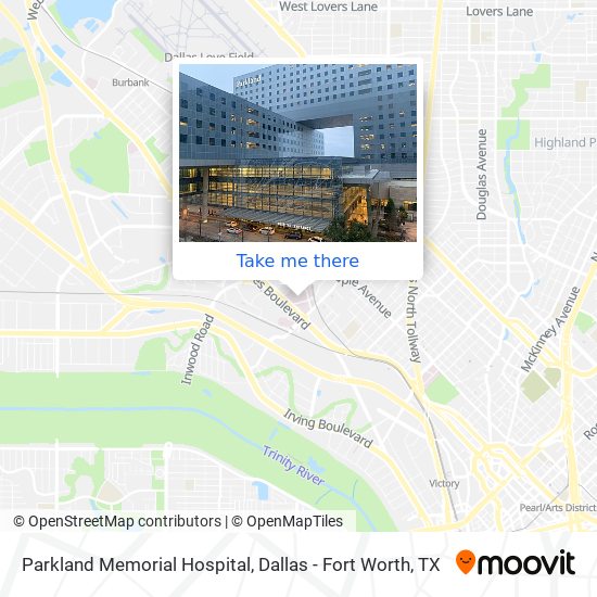 Parkland Memorial Hospital map