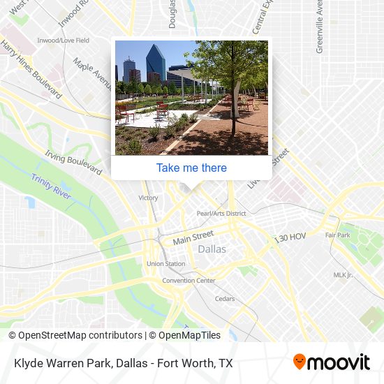 Klyde Warren Park map