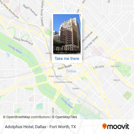 Mapa de Adolphus Hotel