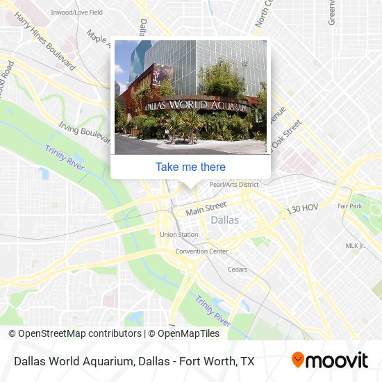 Dallas World Aquarium map
