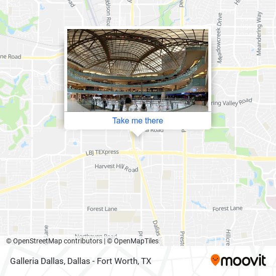 Mapa de Galleria Dallas