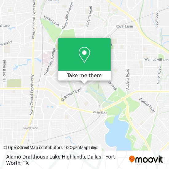 Alamo Drafthouse Lake Highlands map