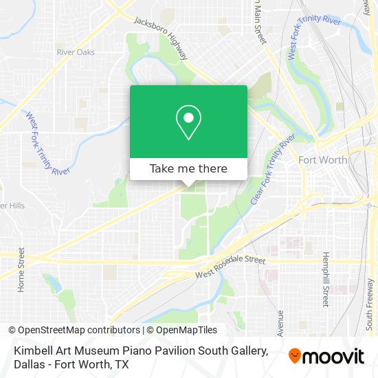 Kimbell Art Museum Piano Pavilion South Gallery map