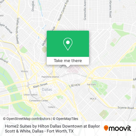 Mapa de Home2 Suites by Hilton Dallas Downtown at Baylor Scott & White