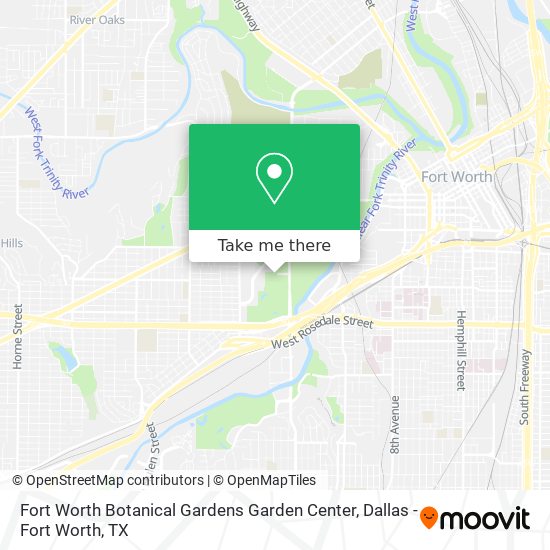 Fort Worth Botanical Gardens Garden Center map