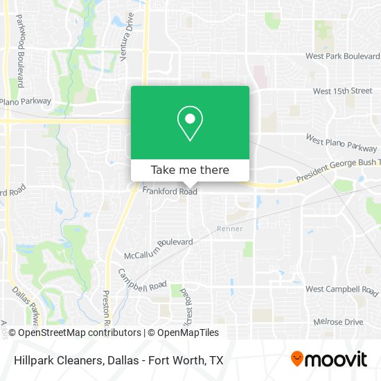 Hillpark Cleaners map