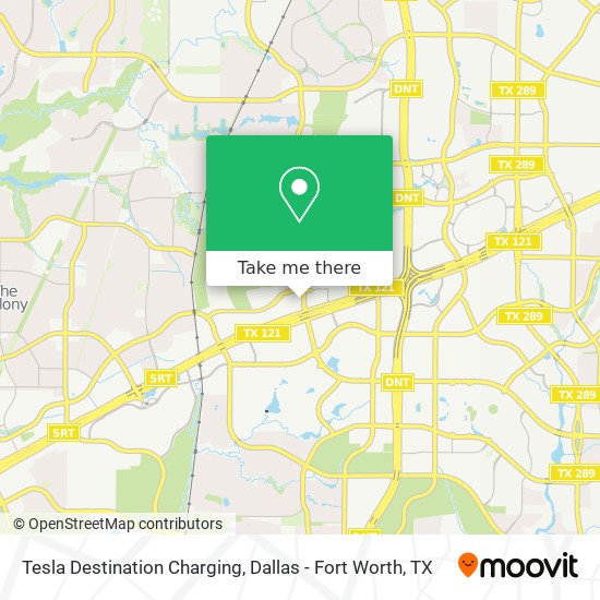 Mapa de Tesla Destination Charging