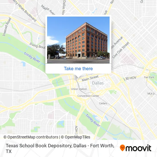 Texas School Book Depository map