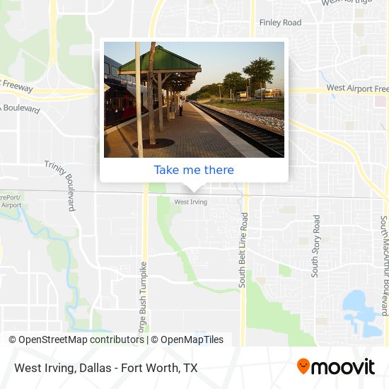 How to get to West Irving in Dallas Fort Worth TX by Bus Train