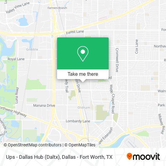 Ups - Dallas Hub (Daltx) map