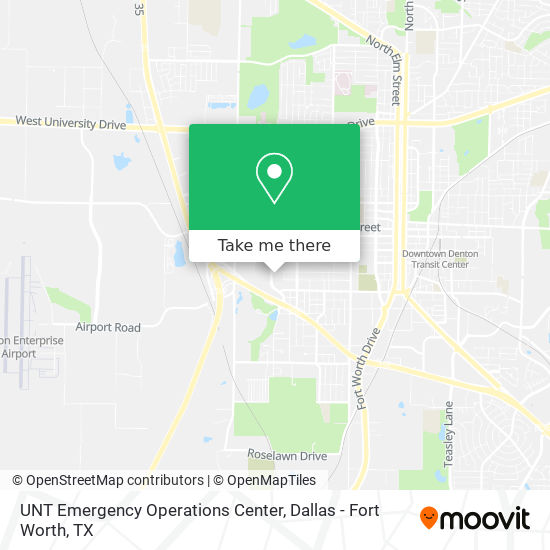 UNT Emergency Operations Center map