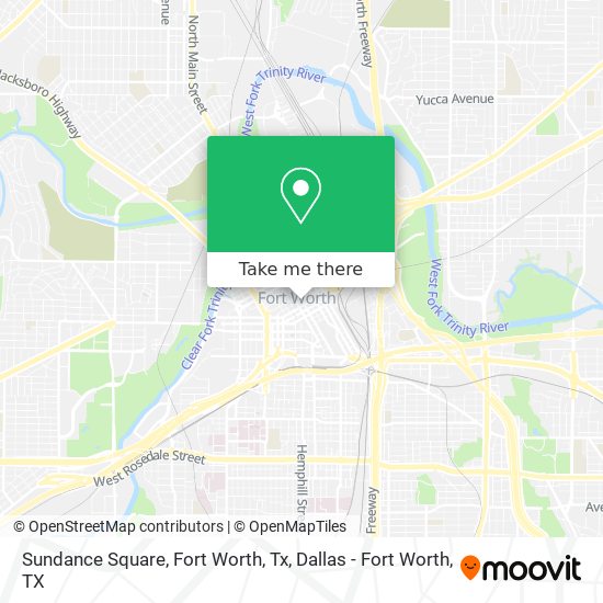 Mapa de Sundance Square, Fort Worth, Tx