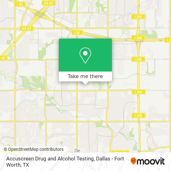 Accuscreen Drug and Alcohol Testing map