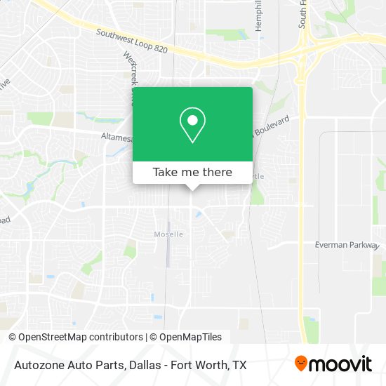 Mapa de Autozone Auto Parts
