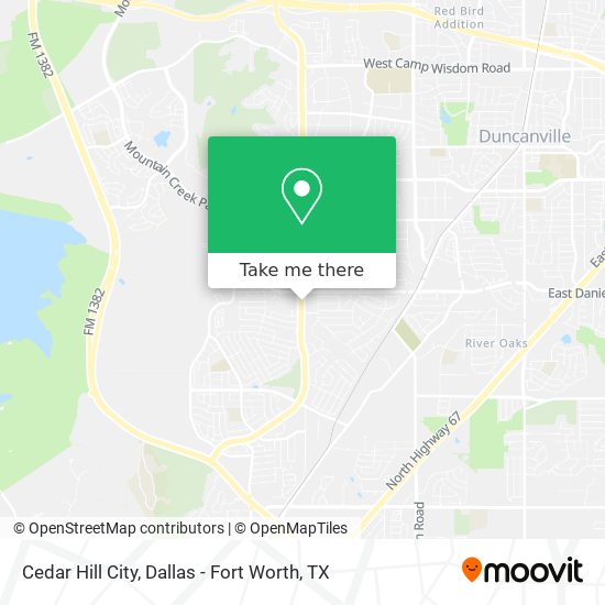 Cedar Hill City map