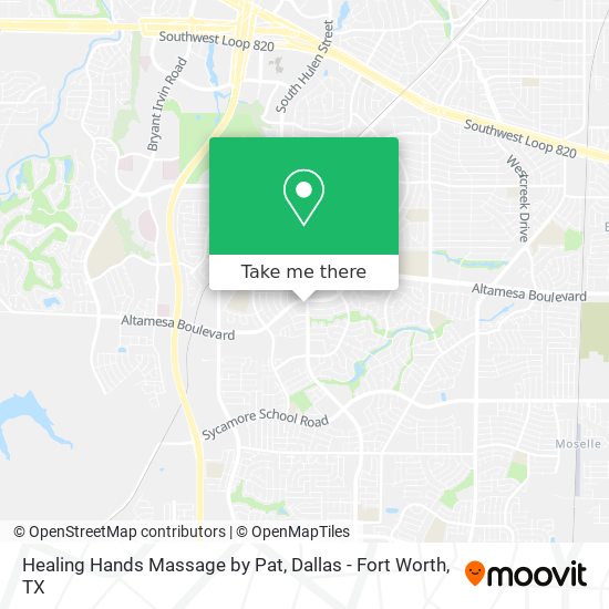 Healing Hands Massage by Pat map