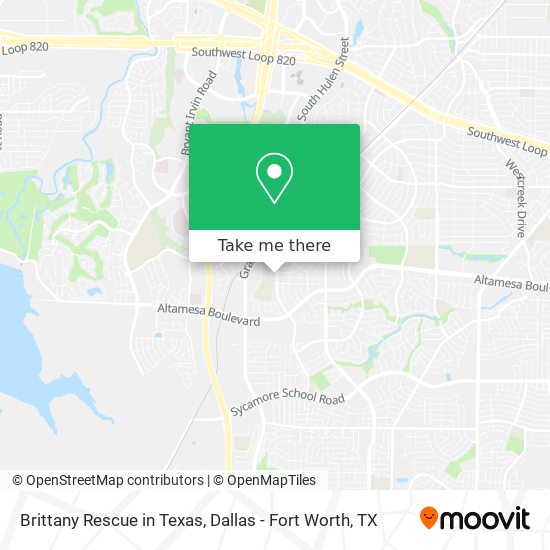 Brittany Rescue in Texas map
