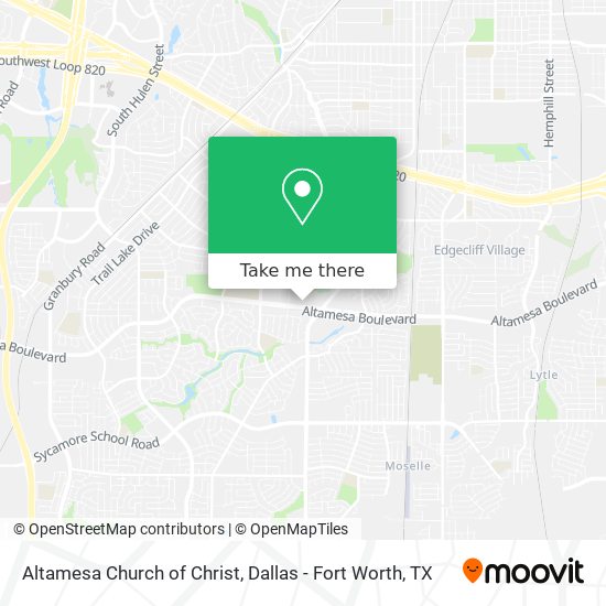 Altamesa Church of Christ map