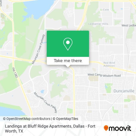 Landings at Bluff Ridge Apartments map