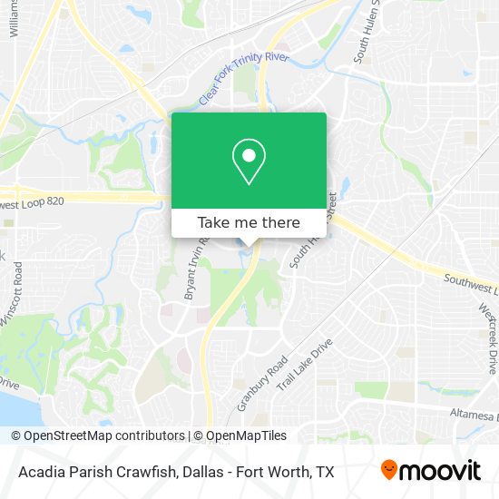 Mapa de Acadia Parish Crawfish