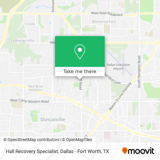 Hall Recovery Specialist map