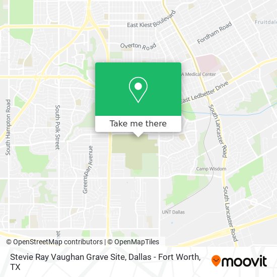 Stevie Ray Vaughan Grave Site map