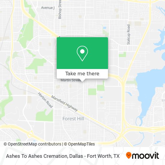 Ashes To Ashes Cremation map