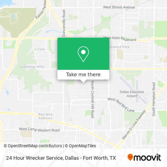 24 Hour Wrecker Service map