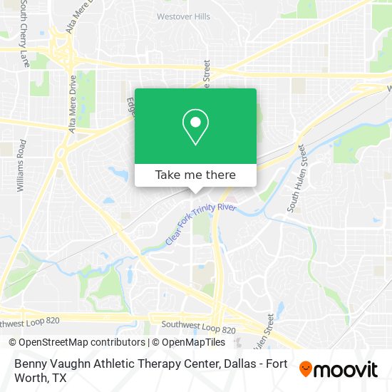 Benny Vaughn Athletic Therapy Center map