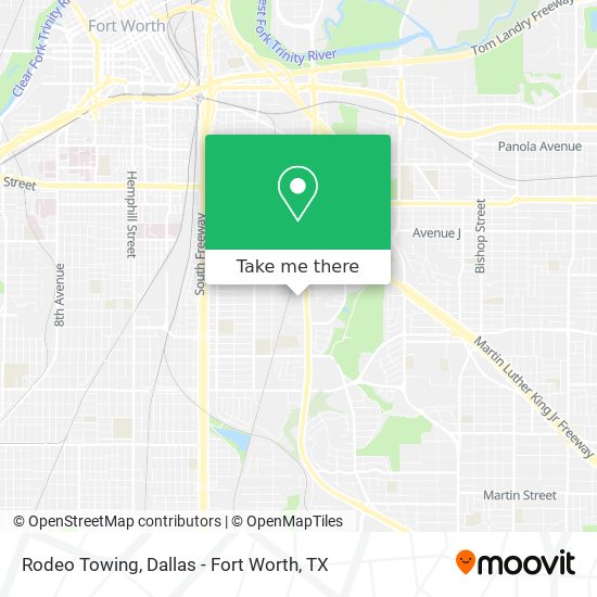 Rodeo Towing map