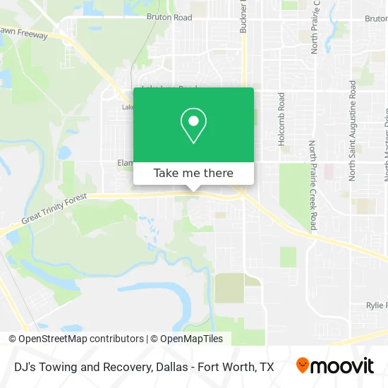 DJ's Towing and Recovery map