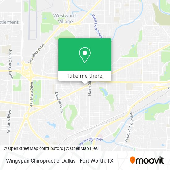 Wingspan Chiropractic map