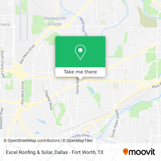 Excel Roofing & Solar map