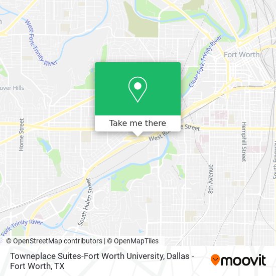 Mapa de Towneplace Suites-Fort Worth University